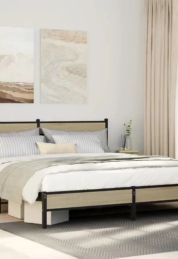 Brun vidaXL-ekram i stilren modell.