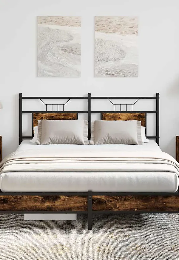 Brun vidaXL-ekram i stilren modell.