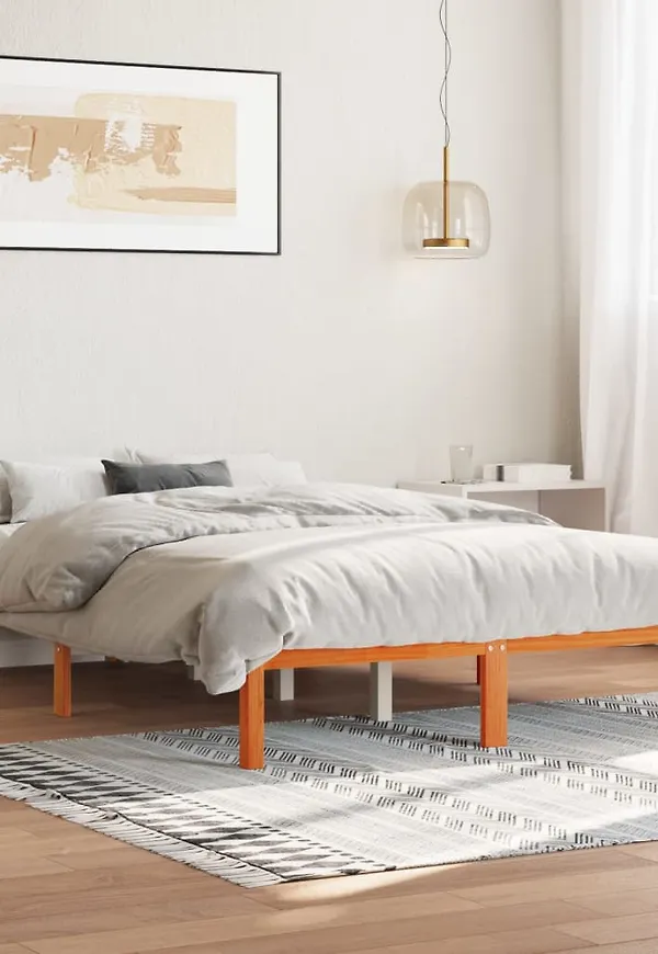 Skön sängram i brunt från vidaXL.