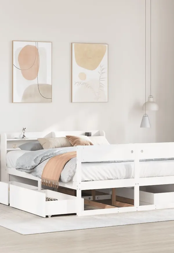 Trendig vit säng 2025 från vidaXL.