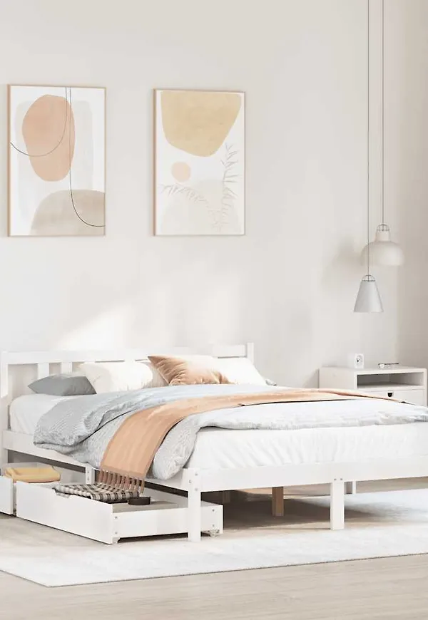 Trendig extrasäng i vitt från vidaXL.