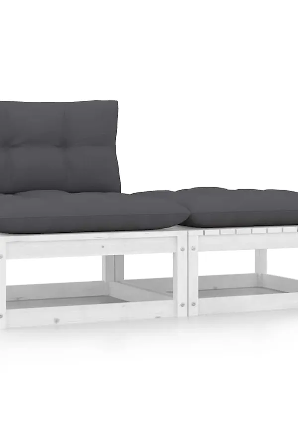 Vit vidaXL-loungegrupp i otroligt snygg modell.