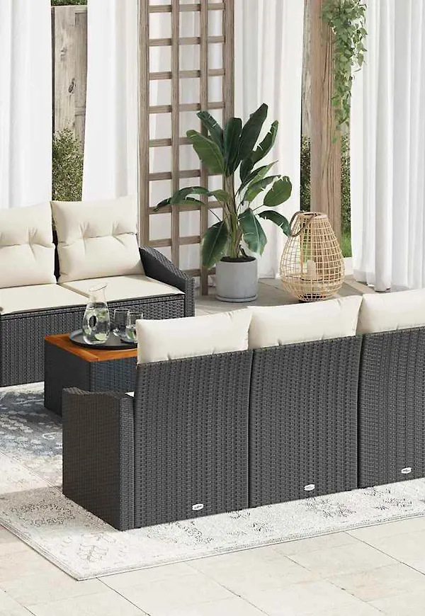 Fantastiskt fin trädgårdsbord i svart från vidaXL.