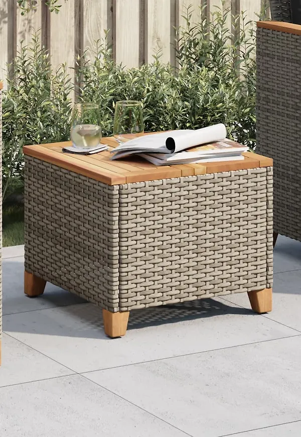 Söt utebord i grått från vidaXL.