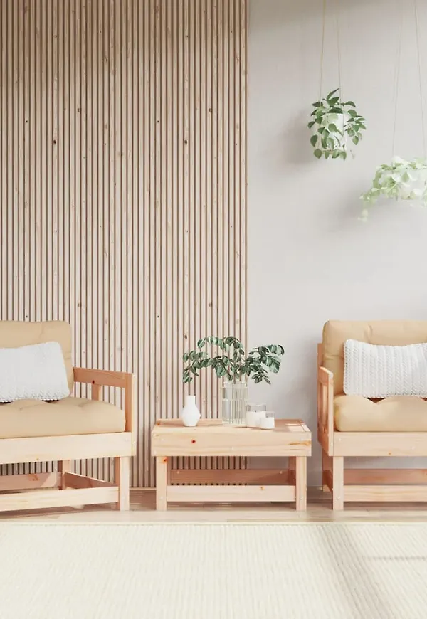 Brun vidaXL-bomullsfåtölj i jättefin modell.