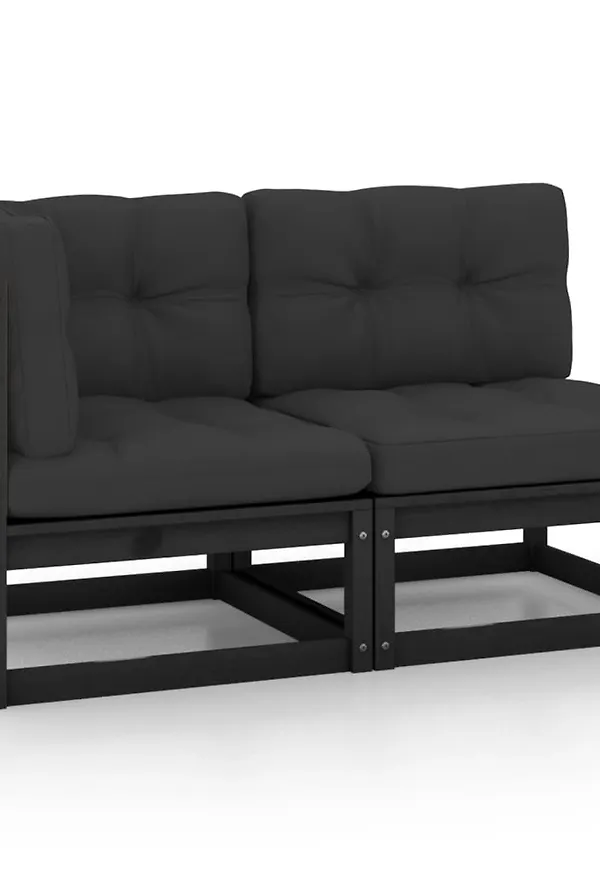 Svart vidaXL-trädgårdsgrupp i supersnygg modell.