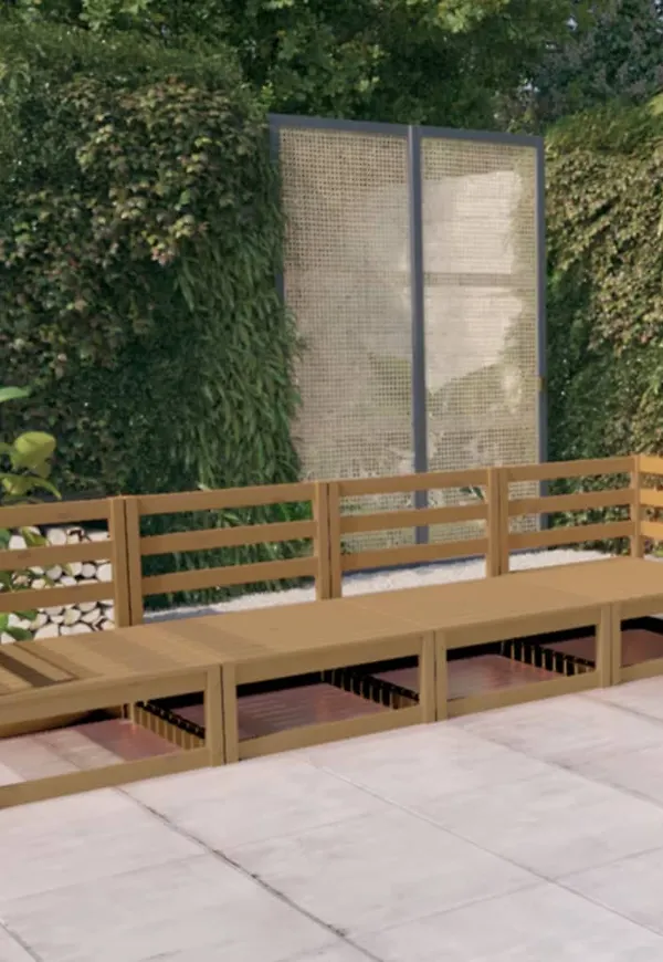 Jättesnygg trädgårdssoffa i brunt från vidaXL.