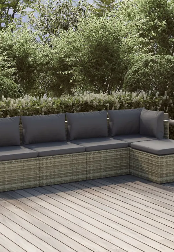 Stilren utemöbel i grått från vidaXL.