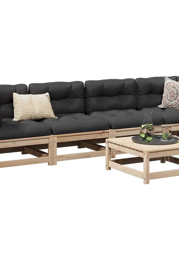 Riktigt snygg brun möbelgrupp i bomull från vidaXL.