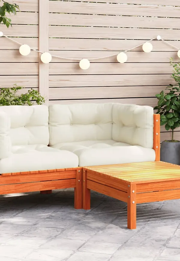 Supersnygg brun soffa i bomull från vidaXL.