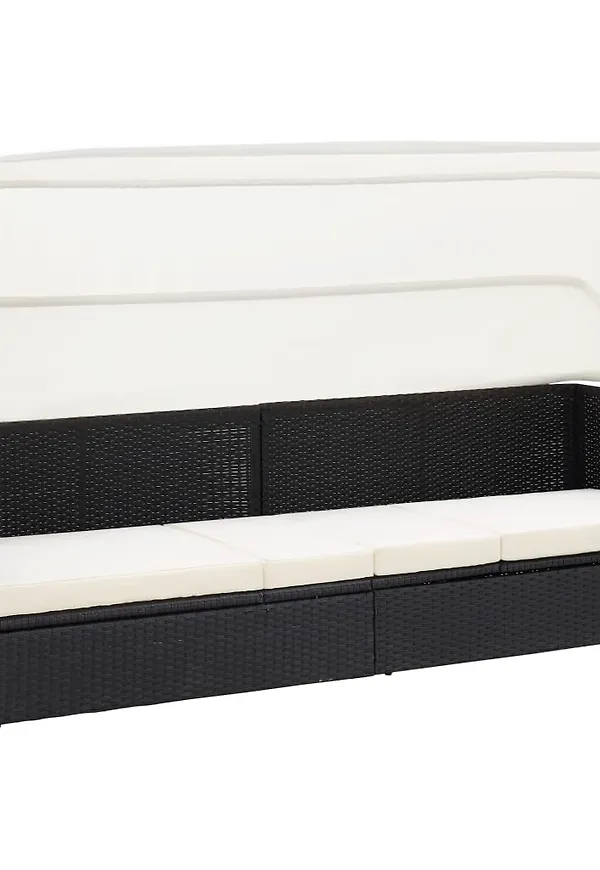 Jättesnygg trädgårdssoffa i svart från vidaXL.