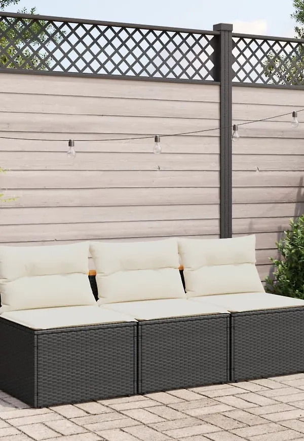 Mysig utemöbel i svart från vidaXL.