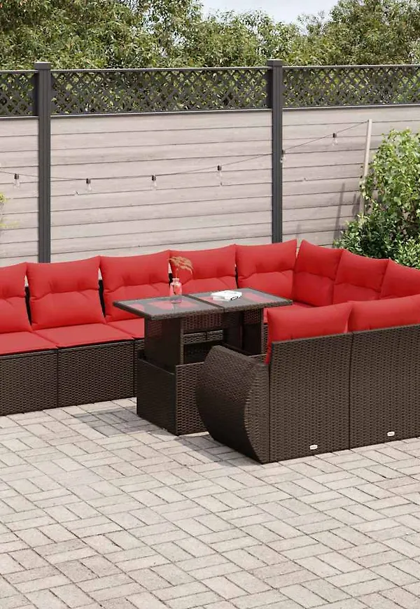 Härlig soffgrupp i brunt från vidaXL.