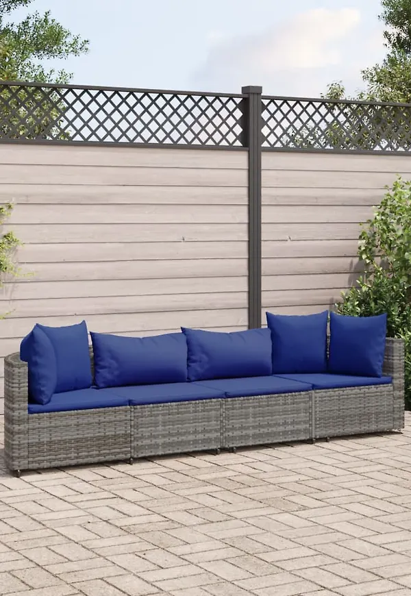 Smickrande möbelgrupp i grått från vidaXL.