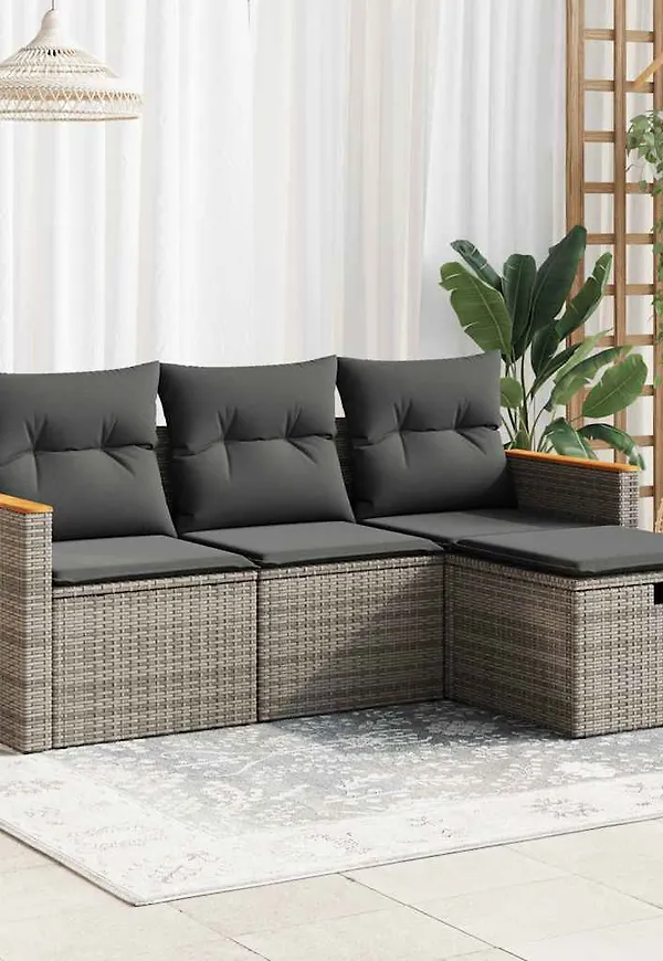 Grå vidaXL-möbelgrupp i fin modell.