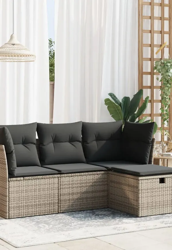 Grå soffgrupp som passar perfekt till sommaren 2025!