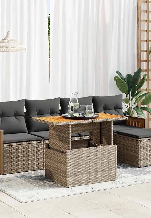 Grå vidaXL-möbelgrupp i ikonisk modell.