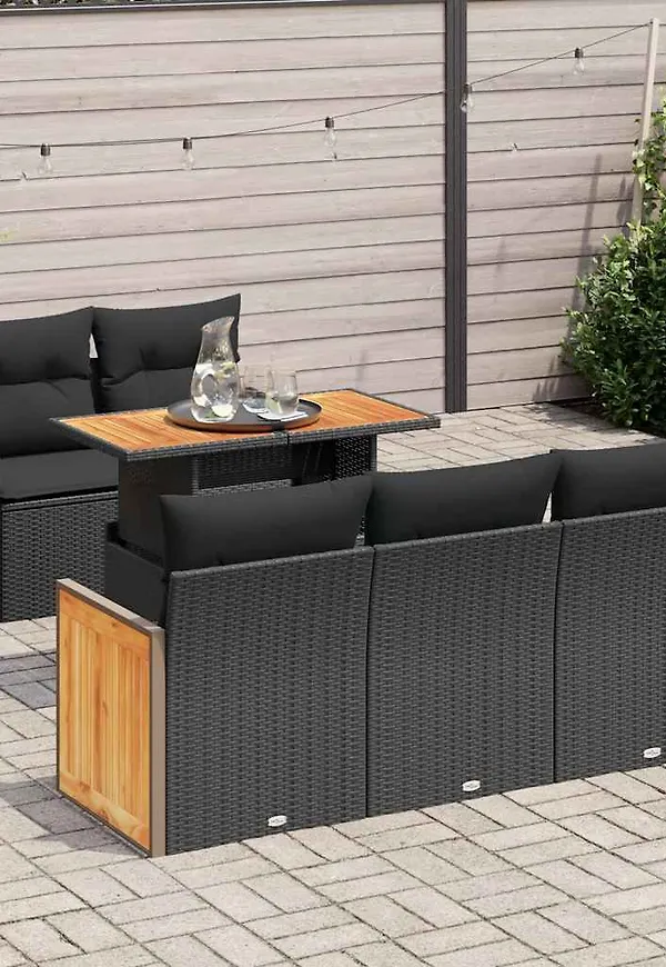 Jättesnygg möbelgrupp i svart från vidaXL.