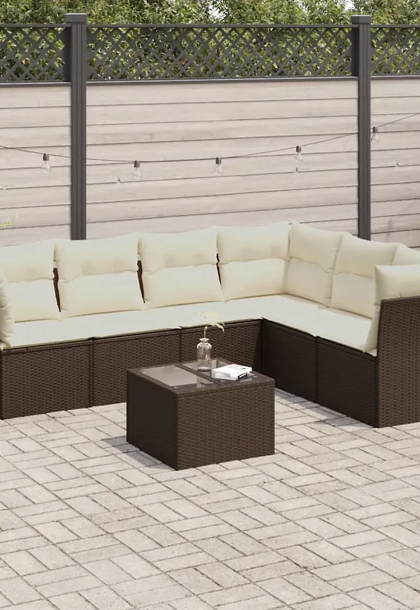 Brun vidaXL-möbelgrupp i härlig modell.