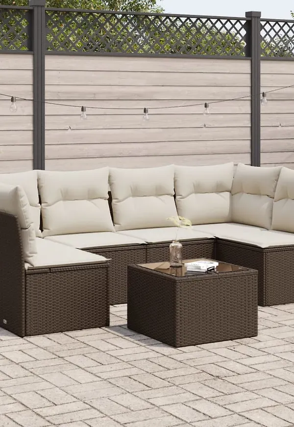 Brun vidaXL-möbelgrupp i skön modell.