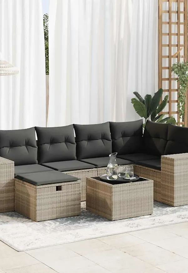 Grå VidaXL möbelgrupp som passar perfekt till hösten 2025!