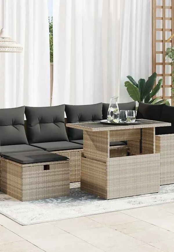 Grå vidaXL-soffgrupp i fin modell.