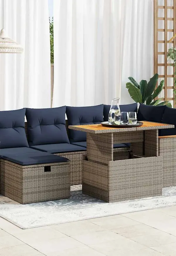 Svart vidaXL-möbelgrupp i stilriktig modell.