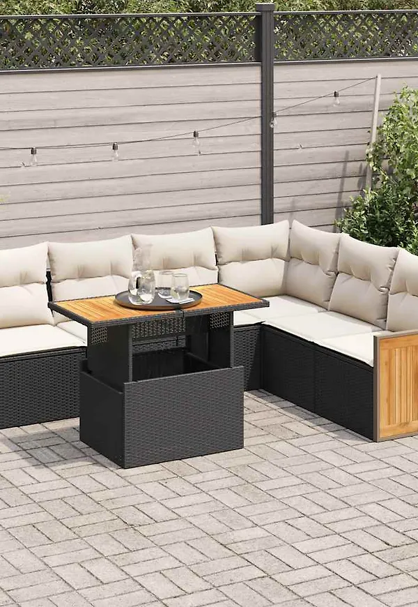 Svart vidaXL-möbelgrupp i vacker modell.