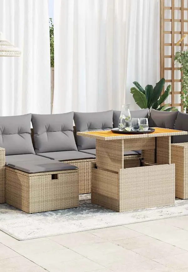 Beige VidaXL möbelgrupp som passar perfekt till hösten 2025!