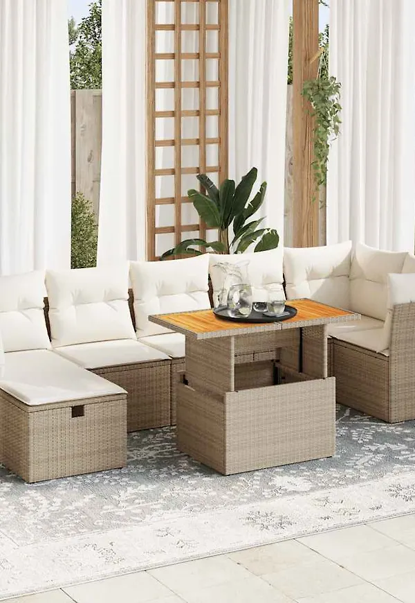 Elegant beige soffgrupp 2025 från vidaXL.