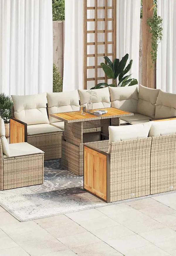 Jättesnygg soffgrupp i beiget från vidaXL.