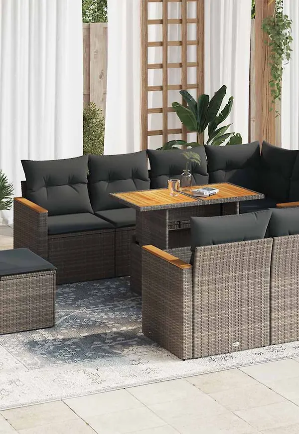 Grå VidaXL möbelgrupp som passar perfekt till hösten 2025!