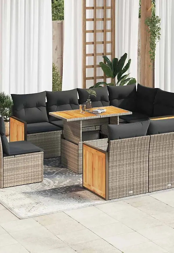 Grå vidaXL-möbelgrupp i supersnygg modell.