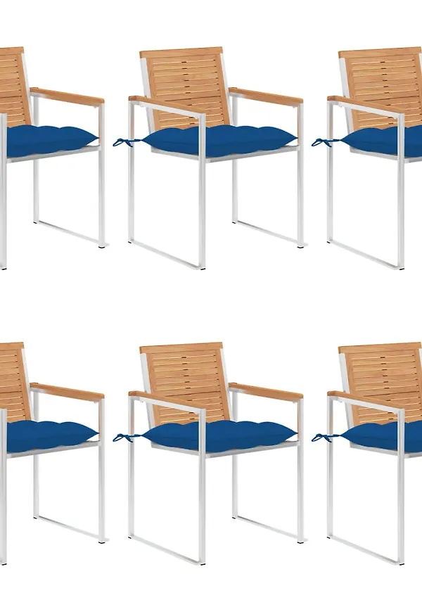 Modern utemöbel i blå färg gjord i teak.