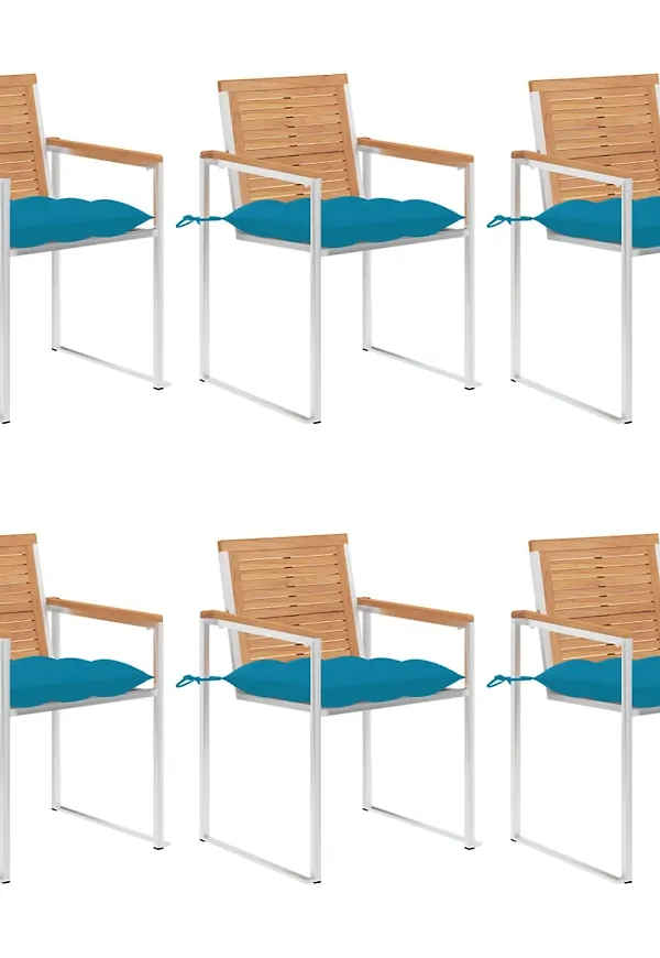 Riktigt snygg utemöbel i blå färg gjord i teak.