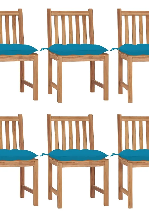 Trendig trädgårdsmöbel i blå färg gjord i teak.