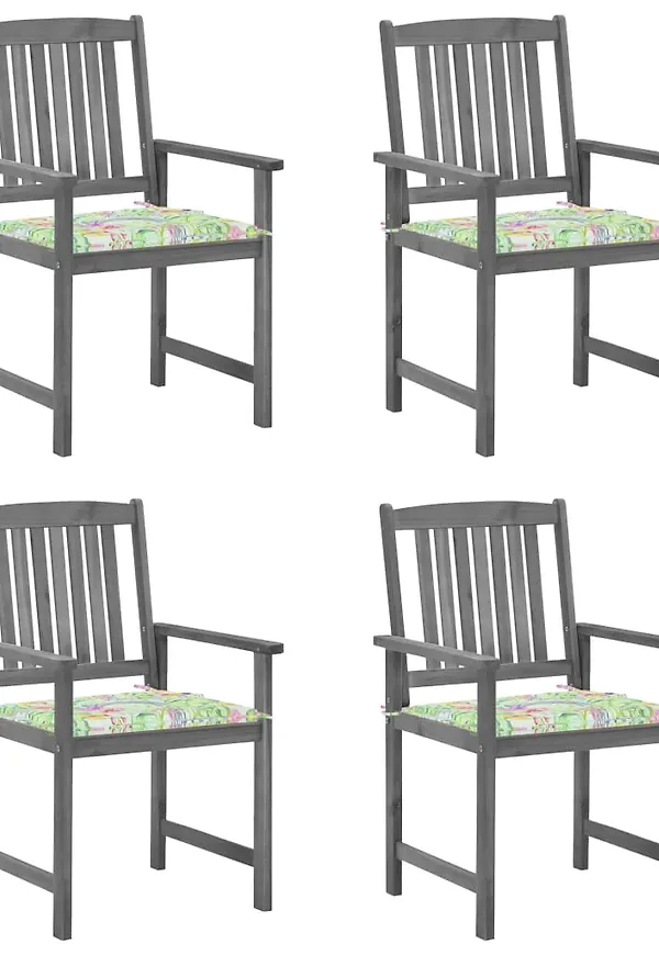 Grå vidaXL-utestol i elegant modell.