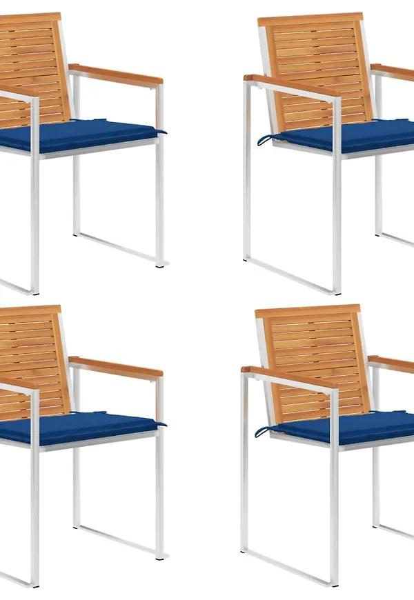 Stilren utestol i blått från vidaXL.