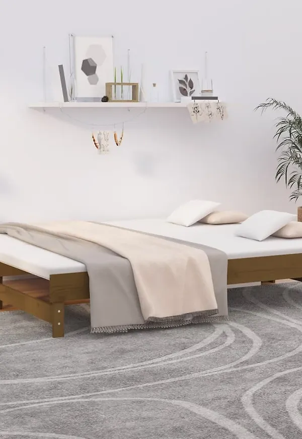 Riktigt snygg gästsäng i brunt från vidaXL.