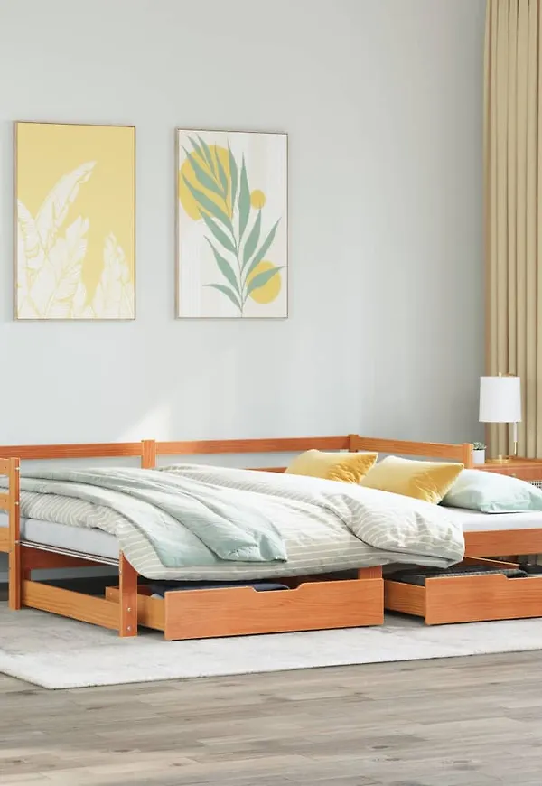 Brun vidaXL-gästsäng i fantastiskt fin modell.