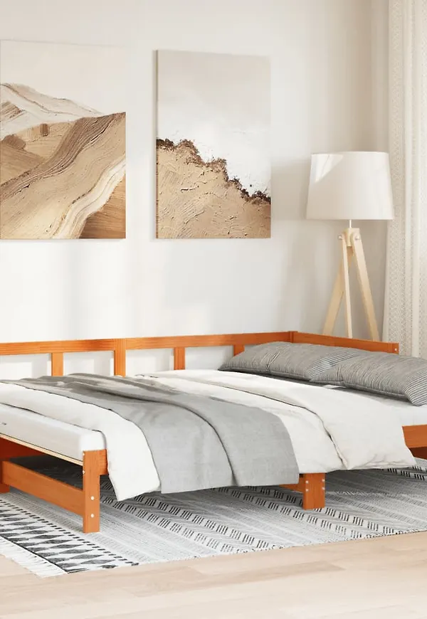 Brun dubbelsäng som passar perfekt till hösten 2025!