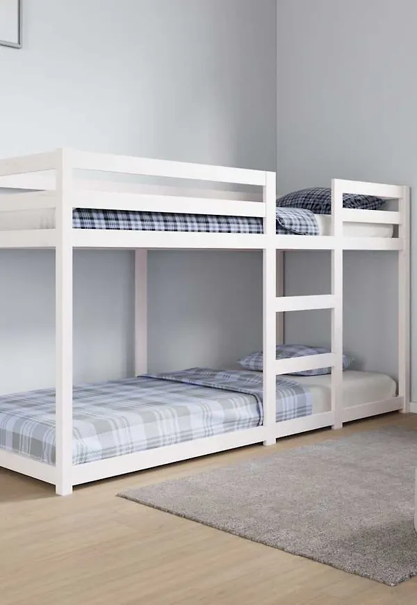 Vit vidaXL-våningssäng i moderiktig modell.