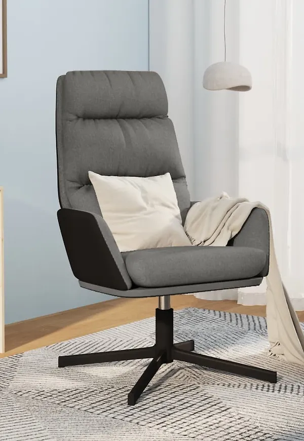 Grå vidaXL-bomullsstol i riktigt snygg modell.