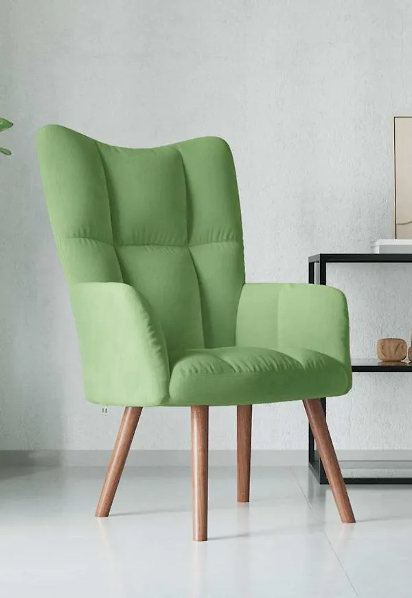 Stilren vilstol i grönt från vidaXL.