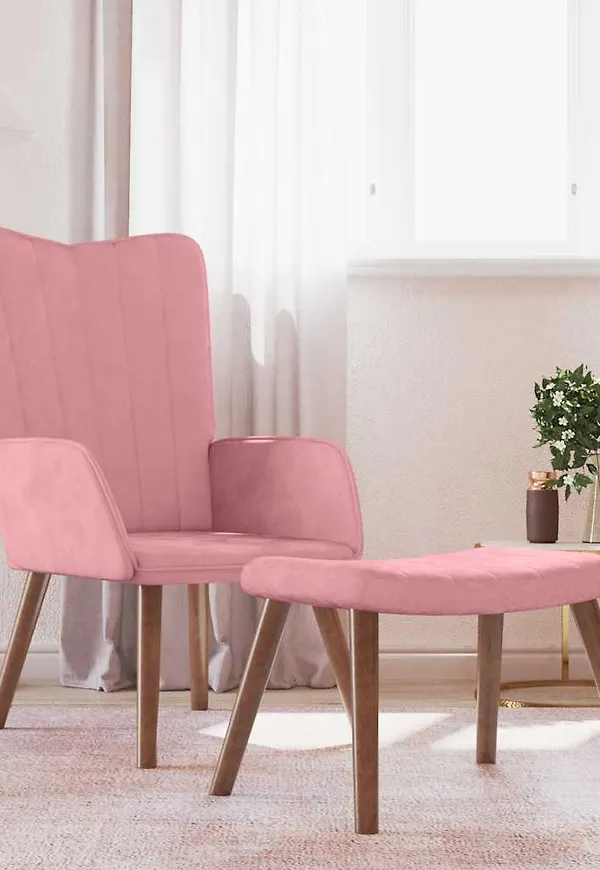 Rosa vidaXL-stol i stilriktig modell.