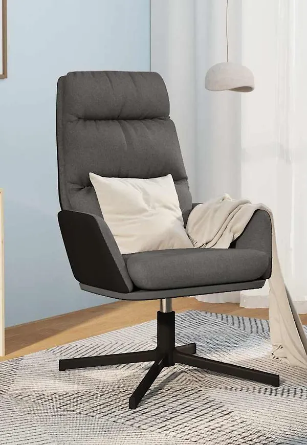 Grå vidaXL-bomullsstol i elegant modell.