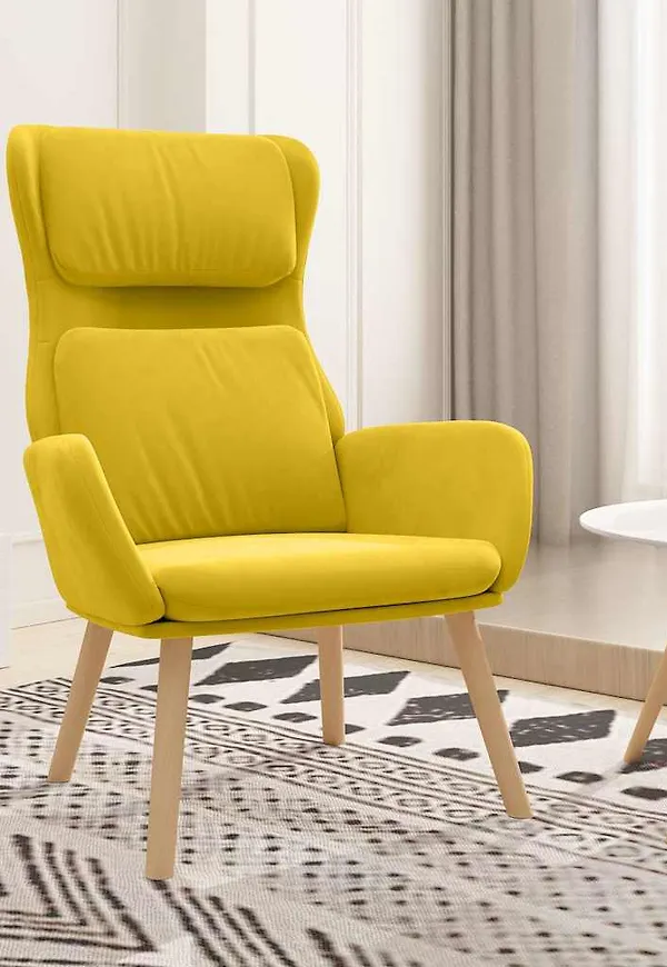 Gul vidaXL-stol i modern modell.