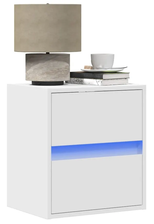 Vit vidaXL-sängbord i härlig modell.