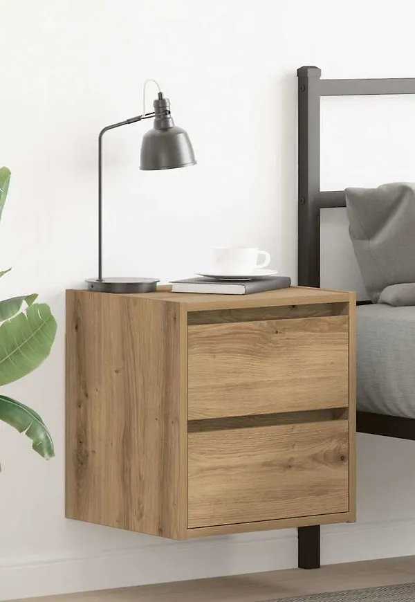 Otroligt fin vidaxl nattduksbord i brun färg gjord i ek.