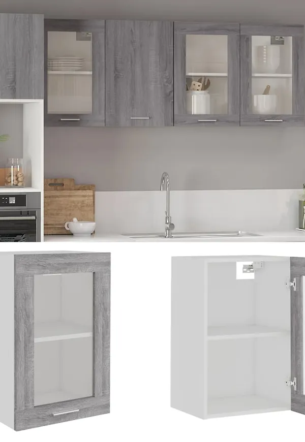 Exklusiv grå skåp 2025 från vidaXL.